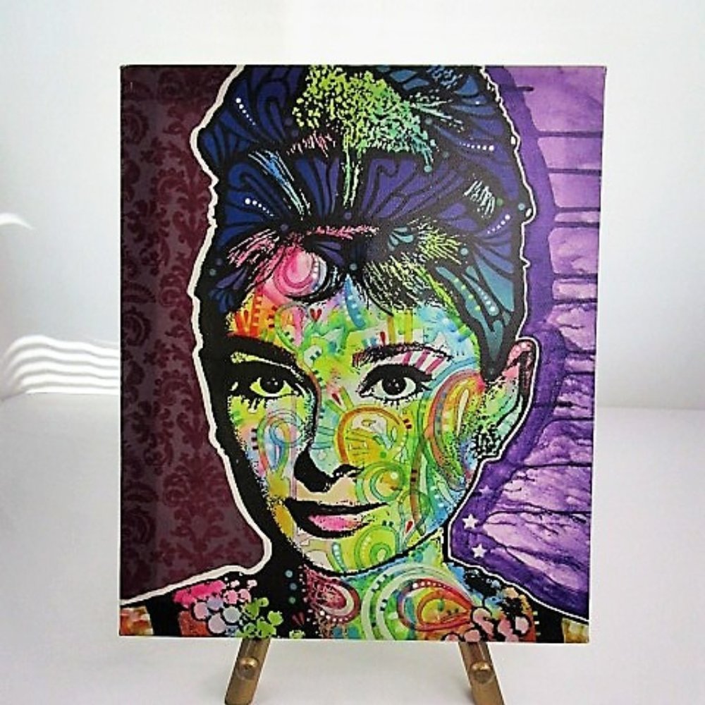 Small Colorful Canvas  of Audrey Hepburn